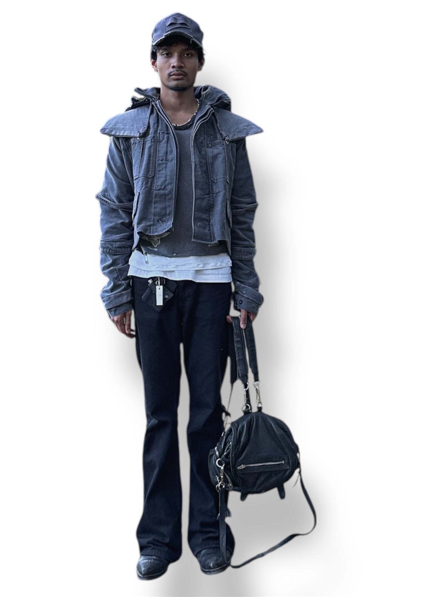 „Triple Collar Jacket“ + „Adjustable Shoulder Cape“